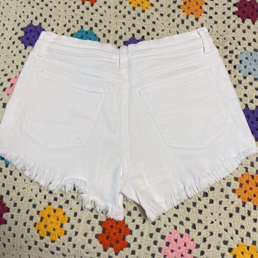 Pistola white denim frayed shorts - Picture 2 of 7